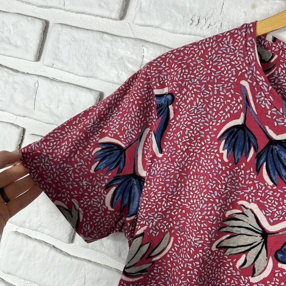 Abercrombie Soft A&F floral print relaxed fit tee size small - Picture 5 of 7